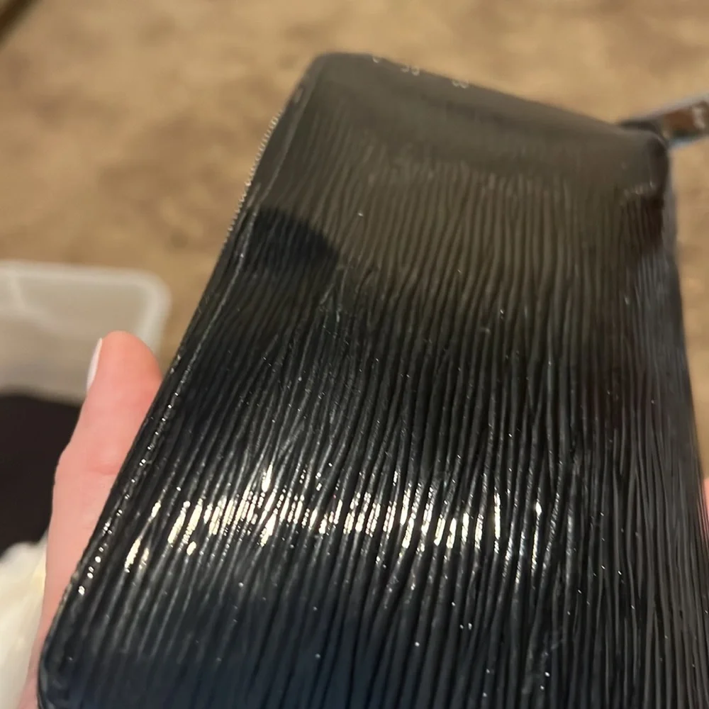 Louis Vuitton Black Patent Epi Zippy Zip  Around Organizer Wallet